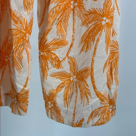 Future Collective with Alani Noelle Women's Wide Leg Relaxed Palm Tree linen 1X - Picture 6 of 13